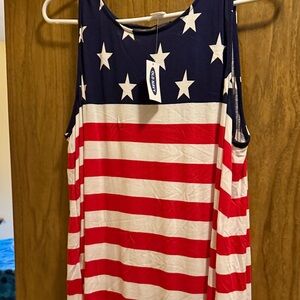 NWT old navy red white blue tank top